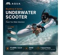 Propulseur sous-marin AQUA MARINA BlueDrive X X PRO, scooter électrique pour la plongée, le snorkeling, le paddle board, le kayak, moteur sans balais à 3 vitesses, double commande, batterie amovible S
