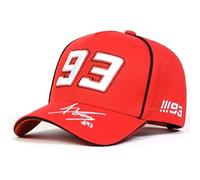 PRORACER Casquette de Pilote 93 de compétition de Moto (Rouge)