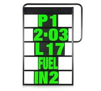 ProRacer Kit complet tableau pitboard de panneautage pour motos en aluminium 100 x 75 cm (vert néon)
