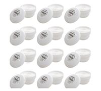 Proraco Lot de 12 pots de savon à raser 150 ml - Thé vert - Pour peaux sensibles - Blanc