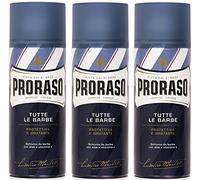 Proraso Blue Shaving Foam, mousse de rasage, lot de 3 pièces, 400 ml