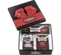 Proraso Coffret Rasage Barbes Dures Vintage (3 produits) - Coffret cadeau pour hommes avec crème de pré-rasage, tube de crème à raser et baume après-rasage - Fabriqué en Italie