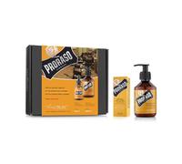 Proraso Coffret Soin Barbe Wood & Spice, Huile et Nettoyant, 2 Produits | Parfum boisé cumin, safran, cèdre et santal, Sans parabènes ni silicones, Huiles de macadamia et avocat, Fabriqué en Italie