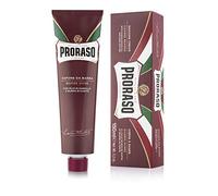 Proraso | Crème à raser en tube nourrissante pour barbes dures (150 ml) - Crème de rasage protectrice à l'huile de bois de santal et beurre de karité