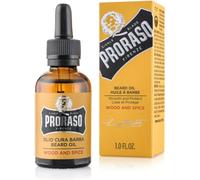 Proraso Huile Barbe, Soin Visage Homme Parfum Bois & Épice, Huile pour Barbe Adoucissante & Protectrice Enrichie en Huiles de Macadamia & Avocat, 30 ml