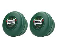 Proraso Lot de 2 savons à barbe dans un pot rond vert de 150 ml chacun = 300 ml