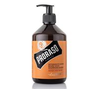 Proraso Shampoing Barbe Bois & Épice, 500ml, Shampoing pour barbe parfumé qui adoucit, soigne et élimine en douceur les impuretés, Fabriqué en Italie