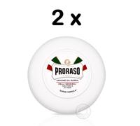 Proraso Rasage Savon Pot Blanc / Sensible Avoine & Thé Vert 150ml 2XPACK Double