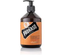 Proraso Shampoing Barbe Bois & Épice, 500ml, Shampoing pour barbe parfumé qui adoucit, soigne et élimine en douceur les impuretés, Fabriqué en Italie