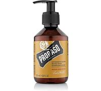 Proraso Shampoing Barbe, Parfum Bois & Épice, 200 ml | Formule peu moussante sans conservateurs nocifs, Adoucit et dompte la barbe, Notes vanille/cèdre/cumin, Peaux sensibles