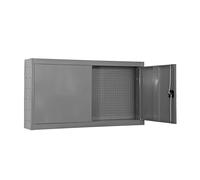 PROREGAL Armoire à Outils Suspendue AMEGO | HxLxP 55x90x27,5cm | Métal | Verrouillable | Gris | Armoire d'atelier