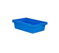 PROREGAL Bac de transport conique empilable bleu | HxLxP 17,3x40x60cm | 29 litres | Bac Euro, Eurobox, boîtes de rangement, empilables, caisse de transport