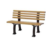 PROREGAL Banc de Jardin Antigua | 2 Places | Aspect du Bois | HxLxP 74x120x54cm | Plastique résistant aux intempéries et aux UV | Banc d'extérieur en Plastique, Banquette de Parc