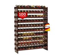 PROREGAL Casier à vin en Bois NAVARRA, Dimensions (H x L x P) : 135 x 103 x 28 cm, capacité de 100 Bouteilles sur 10 étagères