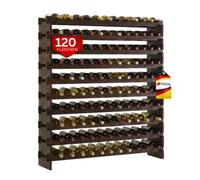 PROREGAL Casier à vin en Bois NAVARRA, Dimensions (H x L x P) : 135 x 123 x 28 cm, capacité de 120 Bouteilles sur 10 étagères