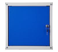 PROREGAL Casier métallique verouillable Cubic | HxLxP 35x35x35cm | Gris/Bleu | Armoire à casier Cube Consigne Polyvalente vestiaire Placard en métal