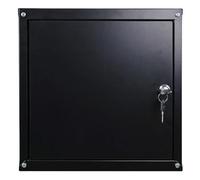 PROREGAL Casier métallique verouillable Cubic | HxLxP 35x35x35cm | Noir | Armoire à casier Cube, Consigne Polyvalente, vestiaire, Placard en métal