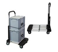 PROREGAL Chariot de Transport Pliable Taurus 150 | HxLxP 76x46x97 cm | Charge maximale 150 kg | Poignée réglable en Hauteur | Plateforme à Colis de Magasin Diable