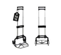 PROREGAL Diable Pliable Elephant | HxLxP 110x39x42cm | Capacité de Charge 70kg | Cadre en Aluminium, poignées ergonomiques, Roues en Caoutchouc TRR | Argent