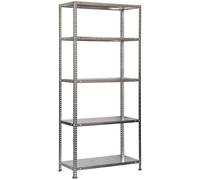 PROREGAL Étagère à vis Panda | HxLxP 180x80x50cm | 100kg par Niveau | Étagère de Rangement en métal | Galvanisé| Étagère de Garage, étagère de Rangement, Stockage, rayonnage