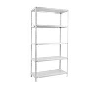 PROREGAL Étagère à vis Panda | HxLxP 180x90x40cm | 75kg par Niveau | Étagère de Rangement en métal | Blanc| Étagère de Garage, étagère de Rangement, Stockage, rayonnage
