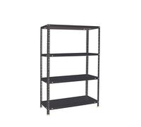PROREGAL Étagère à vis Panda Mid | HxLxP 150x110x50cm | par Niveau 90kg | Étagère de Rangement en métal | Anthracite | Étagère de Garage, étagère de Rangement, rayonnage