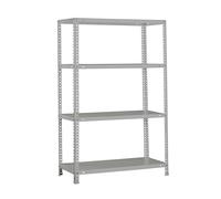 PROREGAL Étagère à vis Panda Mid | HxLxP 150x90x50cm | par Niveau 100kg | Étagère de Rangement en métal | Gris | Étagère de Garage, étagère de Rangement, rayonnage