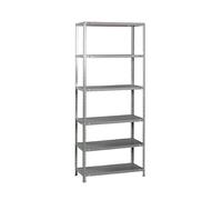 PROREGAL Étagère à vis Panda Tall | HxLxP 200x90x40cm | 6 étagères | par Niveau 100kg | Étagère de Rangement en métal | Galvanisé | Étagère de Garage, étagère de Rangement, rayonnage