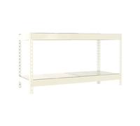 PROREGAL Étagère pour Charges Lourdes Metal Beast Two | HxLxP 90x120x60cm | 600kg par Niveau | Blanc | Étagère de Garage, étagère de Rangement, rayonnage