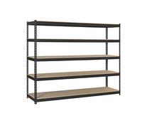 PROREGAL Étagère pour Charges Lourdes Wood Beast Five | HxLxP 250x120x75cm | 5 Niveaux | par Niveau 600kg | Anthracite | Etagère Grande portée, étagère d'atelier, étagère de Rangement