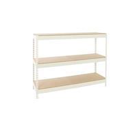 PROREGAL Étagère pour Charges Lourdes Wood Beast Three | HxLxP 200x150x60cm | 600kg par Niveau | Blanc | Étagère de Garage, étagère de Rangement, rayonnage