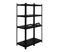 PROREGAL Mega Deal 2X All Black Series étagère pour Charges Lourdes Ragnar | HxLxP 150x45x45cm | Capacité de Charge 100kg | Noir Mat