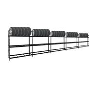 PROREGAL Mega Deal 5X Étagère à pneus Tiger XL | HxLxP 200x180x45cm | Charge Max. 300kg | Jusqu'à 105 pneus | Noir | Porte-Pneu, Rack à pneus, rayonnage, Stockage, Rangement, Support, Atelier, Garage