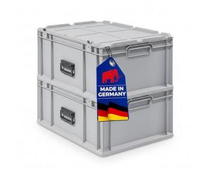 PROREGAL SET SUPER ÉCONOMIQUE 2x Bac Euro NextGen Portable | HxLxP 33,5x40x60cm | 65 litres | Eurobox, boîte industrielle, boîtes de rangement, empilables, conteneur de stockage, bacs de rangement