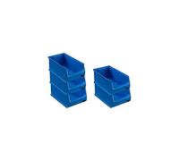 PROREGAL SET SUPER ÉCONOMIQUE 5x Bac à bec bleu 4.0 | HxLxP 15x20x35cm | 7,2 litres | Boîte de visualisation, boîte d'étagère, boîtes de rangement, empilables