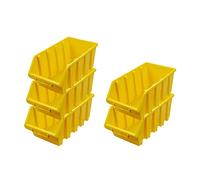 PROREGAL SuperSparSet 5x Boîte de rangement avec ouverture sur le devant 4 | HxLxP 15,5x20,4x34 cm | Jaune | Boîte de rangement avec ouverture sur le devant Boîte de rangement transparente Boîte de