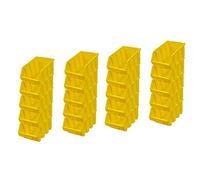 PROREGAL SuperSparSet de 20 Boîtes de Rangement - 12,6 x 17 x 24 cm - Jaune - Visuelles et Empilables