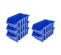 PROREGAL SuperSparSet de 5 boîtes de rangement 5 - Dimensions (H x l x P) : 18,7 x 33,3 x 50 cm - Bleu