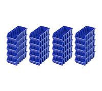 PROREGAL SuperSparSet Lot de 20 boîtes de rangement de 2 l - 7,5 x 11,6 x 21,2 cm - Bleu
