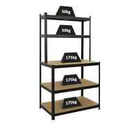 PROREGAL Table d'emballage Giant Beast | HxLxP 180x100x60cm | Capacité de Charge 175kg | Noir