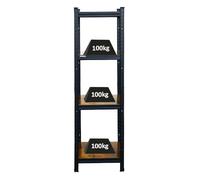 PROREGAL Vintage Series Étagère pour Charges Lourdes Ragnar | HxLxP 150x45x45cm | Capacité de Charge 100kg | Marron Vintage-Schwarz