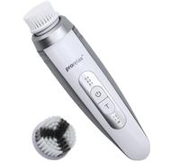 prorelax SONIC Nettoyeur visage, blanc, argent, nettoyage visage sonique, beauté, cosmétique, sans fil, nettoyage en profondeur, peeling, massage, impuretés de la peau, brosse visage