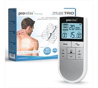 Prorelax TENS/EMS Trio | Appareil d'électrostimulation | 3 thérapies - TENS, EMS, FITNESS | Détente, développement musculaire, soulagement de la douleur | 50 programmes | 16 niveaux d'intensité