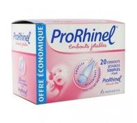 ProRhinel 20 Disposable Supple Ends pour Bébé Nose Blower en Silicone