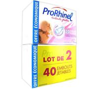 ProRhinel Embouts Jetables Souples Lot de 2 x 20 unités