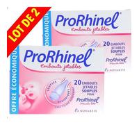 ProRhinel Lot de 2 x 20 Embouts Jetables Souples pour Mouche Bébé