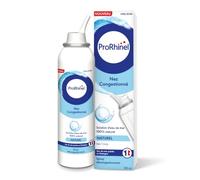 PRORHINEL Spray Nasal Décongestionnant Naturel, 125ml | 100% Eau de Mer Hypertonique, Décongestionne, Nettoie, Hydrate, Nez Bouché & Rhume, Cliniquement Prouvé