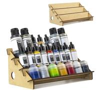 PROSCALE Paint station support peinture maquette. Support de rangement en bois pinceaux porte pot peinture citadel vallejo acrylique hobbyzone tamiya (Support U)