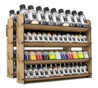 PROSCALE Paint station support peinture maquette. Support de rangement en bois pinceaux warhammer porte pot peinture citadel vallejo acrylique hobbyzone tamiya (2x Universal)
