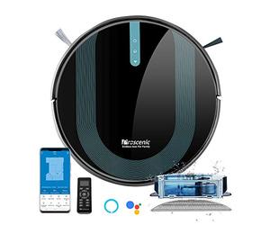 proscenic 850T Robot aspirateur et Balai 3000 Pa, Puissant pour Animaux de Compagnie, Navigation Intelligente, réservoir Mixte 2 en 1, contrôle par Siri, App, Alexa et Google Home